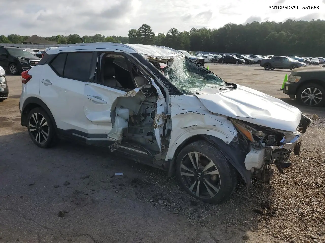 2020 Nissan Kicks Sr VIN: 3N1CP5DV9LL551663 Lot: 62788625