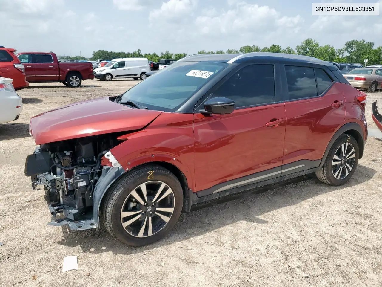 2020 Nissan Kicks Sr VIN: 3N1CP5DV8LL533851 Lot: 63013835
