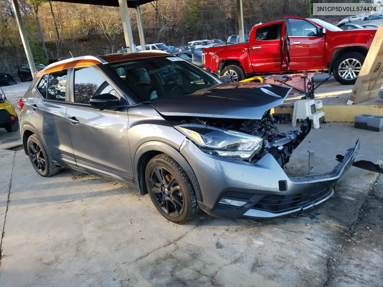 2020 Nissan Kicks Sr VIN: 3N1CP5DV0LL574474 Lot: 84712444