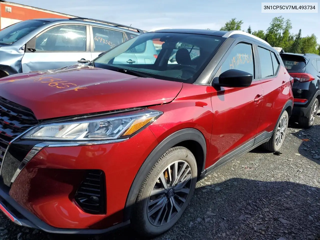 2021 Nissan Kicks Sv VIN: 3N1CP5CV7ML493734 Lot: 61928565