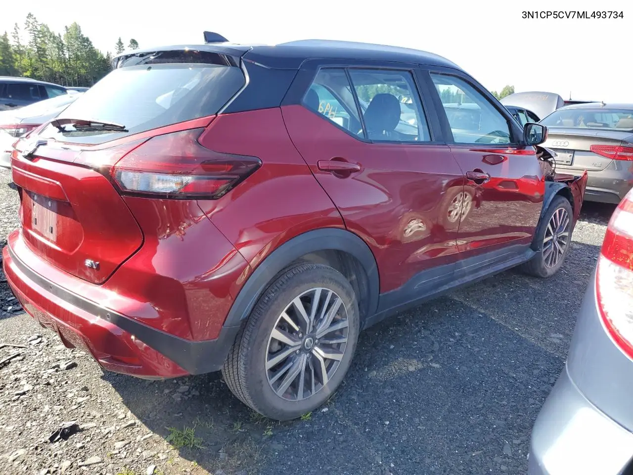 2021 Nissan Kicks Sv VIN: 3N1CP5CV7ML493734 Lot: 61928565