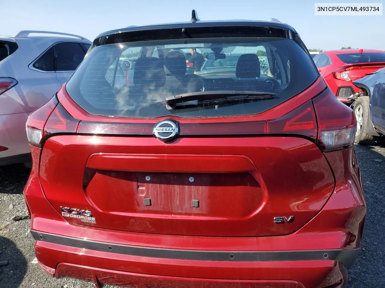 2021 Nissan Kicks Sv VIN: 3N1CP5CV7ML493734 Lot: 61928565