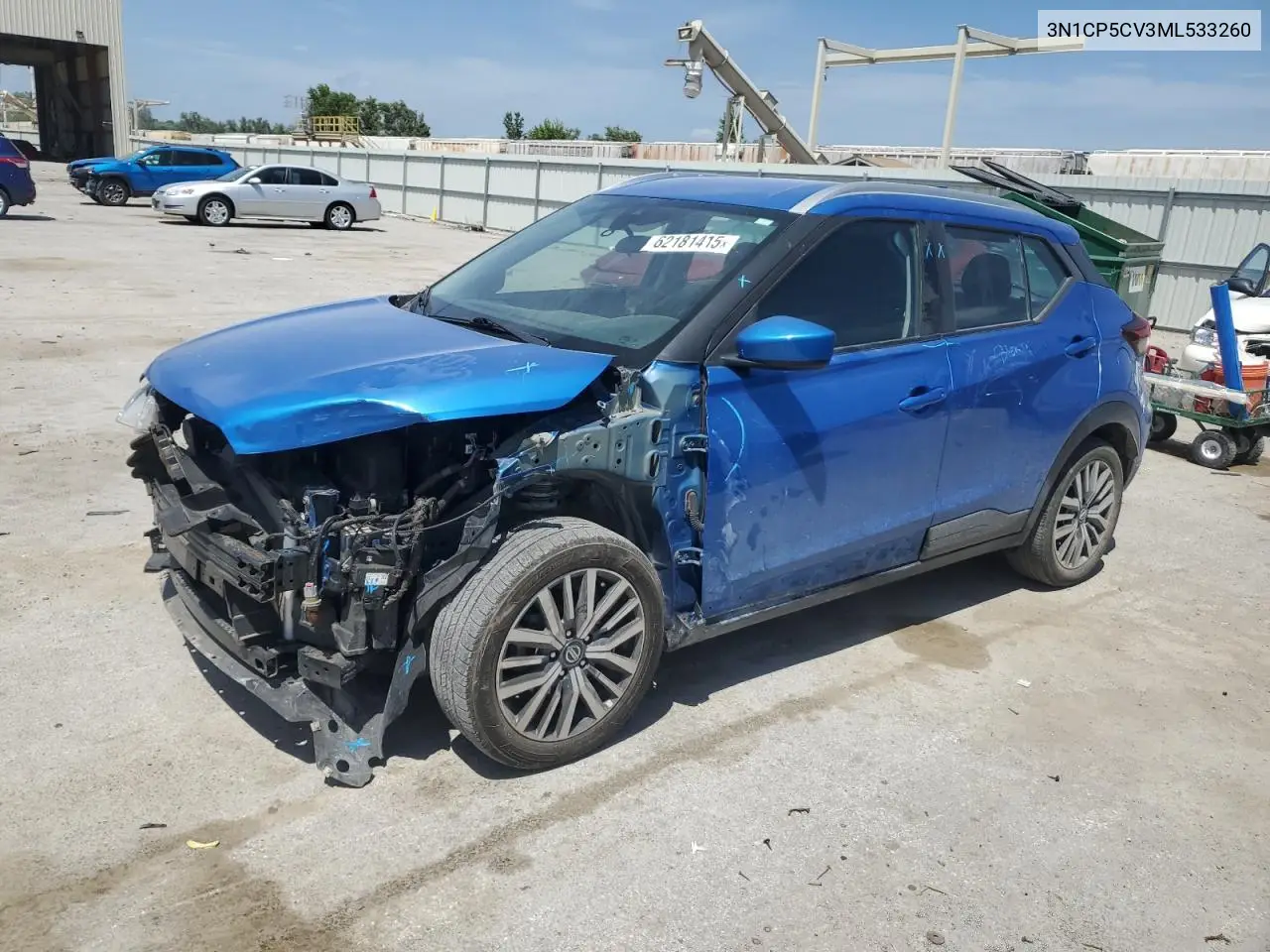 2021 Nissan Kicks Sv VIN: 3N1CP5CV3ML533260 Lot: 62181415