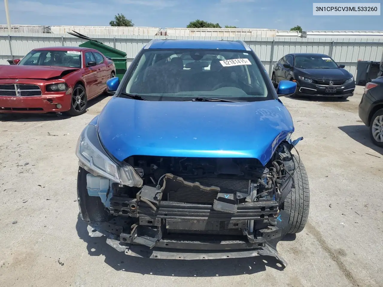 2021 Nissan Kicks Sv VIN: 3N1CP5CV3ML533260 Lot: 62181415