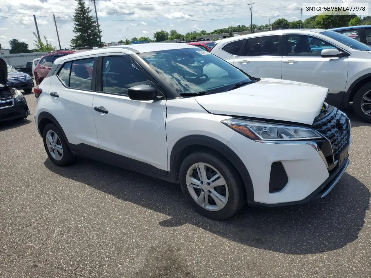 2021 Nissan Kicks S VIN: 3N1CP5BV8ML477978 Lot: 62595615