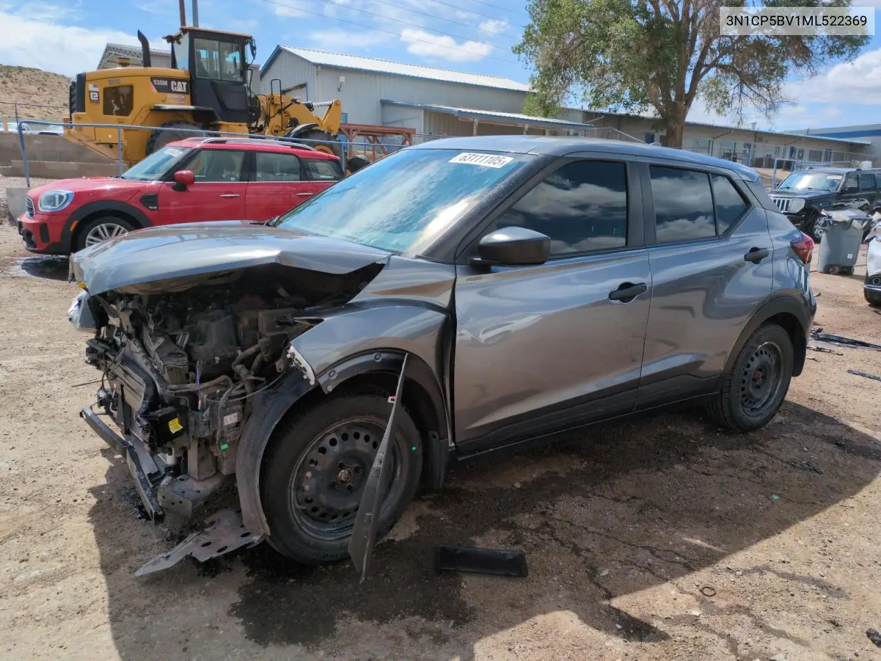 2021 Nissan Kicks S VIN: 3N1CP5BV1ML522369 Lot: 63111105