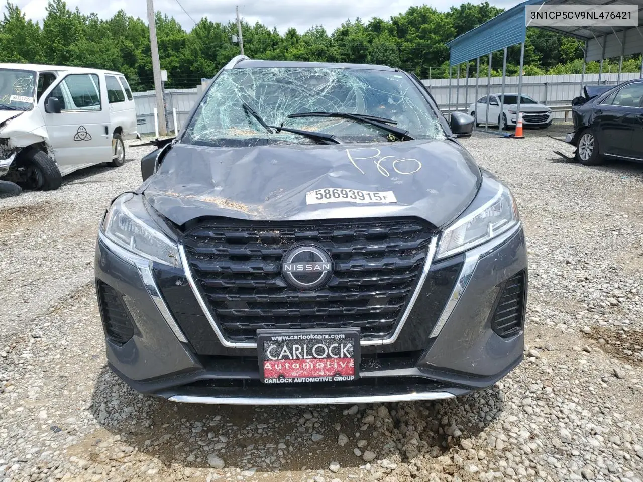 2022 Nissan Kicks Sv VIN: 3N1CP5CV9NL476421 Lot: 58693915