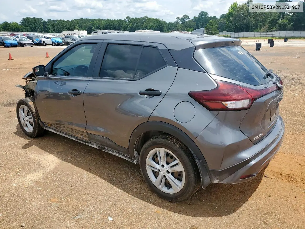 2022 Nissan Kicks S VIN: 3N1CP5BV2NL531907 Lot: 62902795