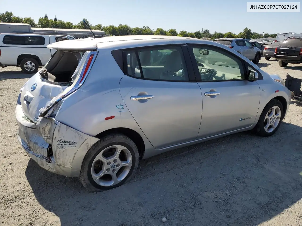 2012 Nissan Leaf Sv VIN: JN1AZ0CP7CT027124 Lot: 56902135