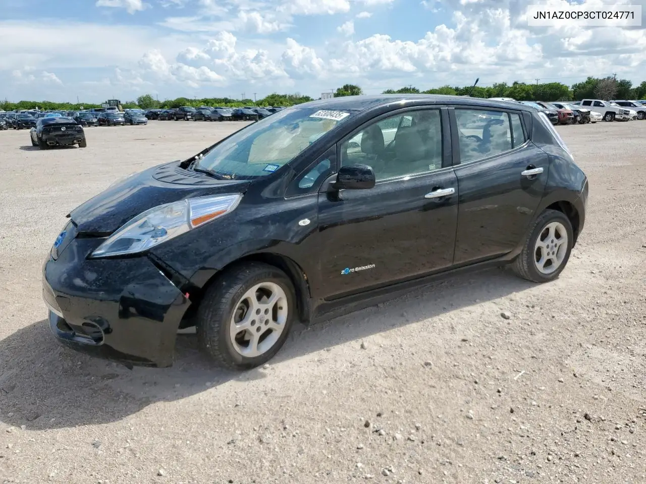 2012 Nissan Leaf Sv VIN: JN1AZ0CP3CT024771 Lot: 62308435