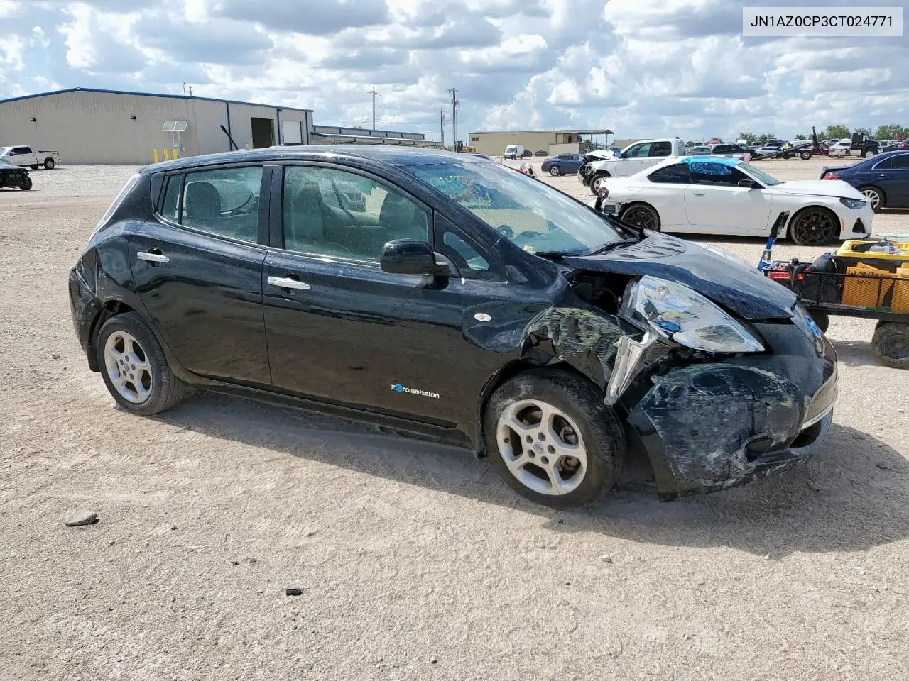 2012 Nissan Leaf Sv VIN: JN1AZ0CP3CT024771 Lot: 62308435