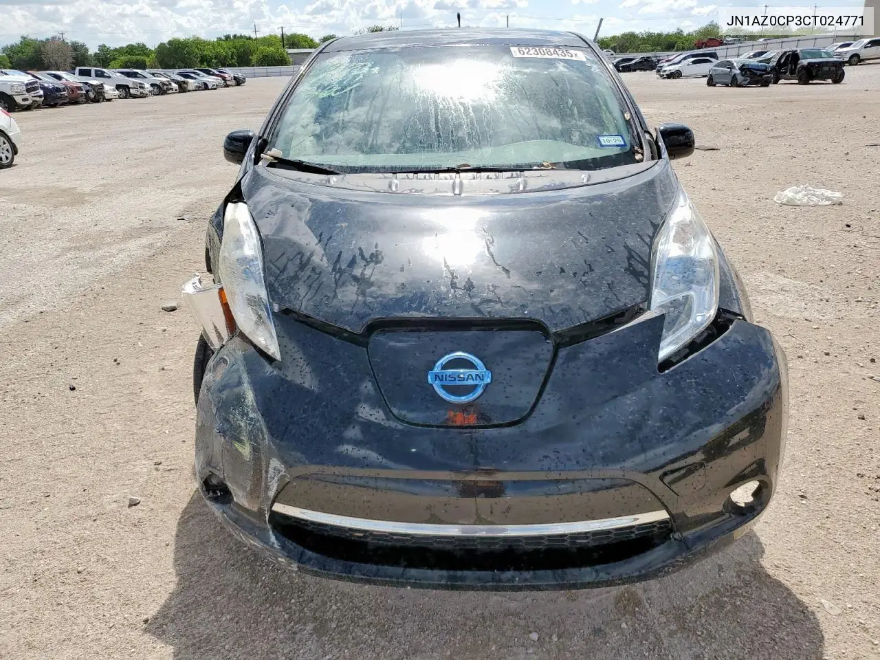 2012 Nissan Leaf Sv VIN: JN1AZ0CP3CT024771 Lot: 62308435