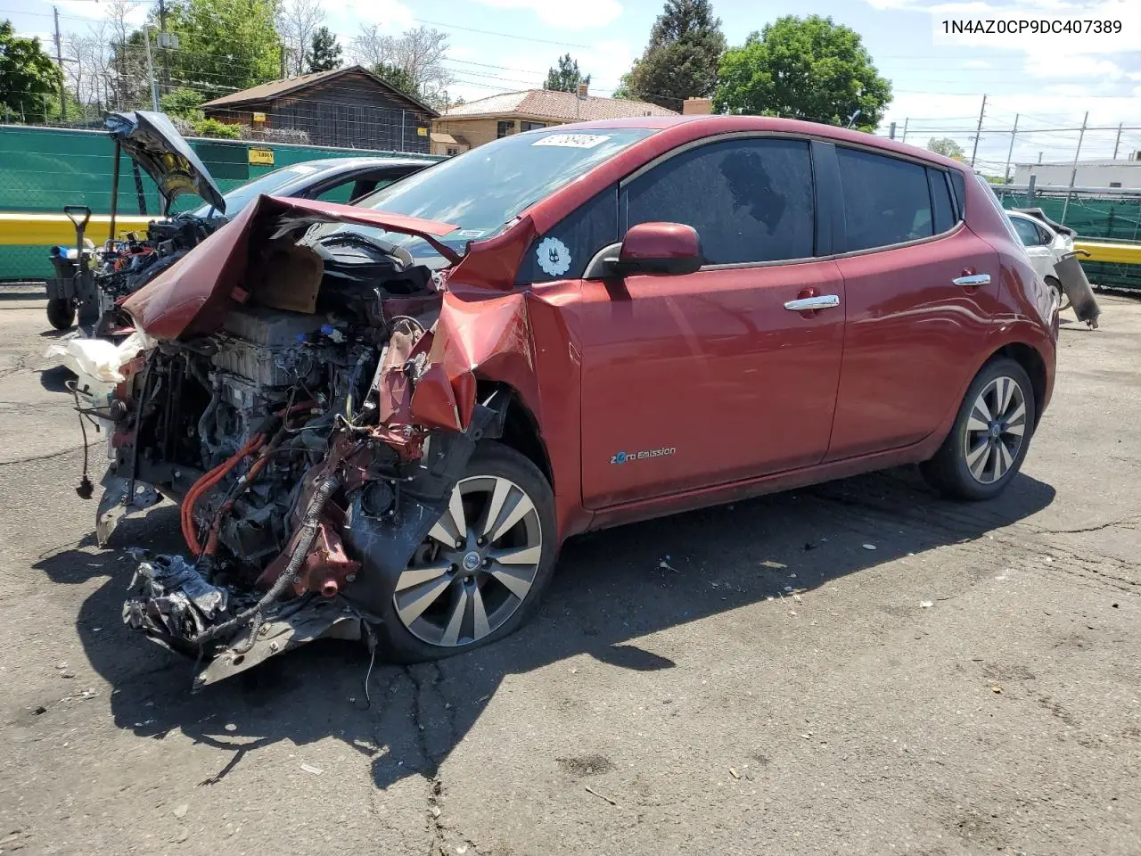 2013 Nissan Leaf S VIN: 1N4AZ0CP9DC407389 Lot: 62788405