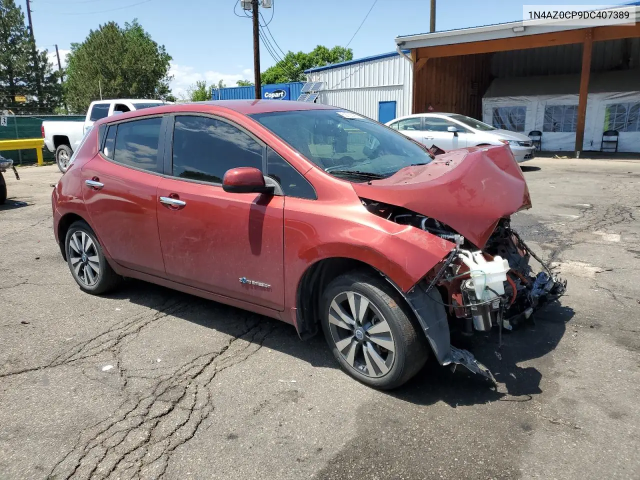 2013 Nissan Leaf S VIN: 1N4AZ0CP9DC407389 Lot: 62788405
