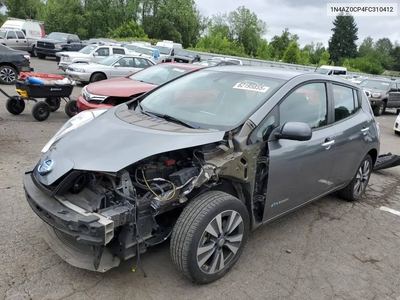 2015 Nissan Leaf S VIN: 1N4AZ0CP4FC310412 Lot: 62195855