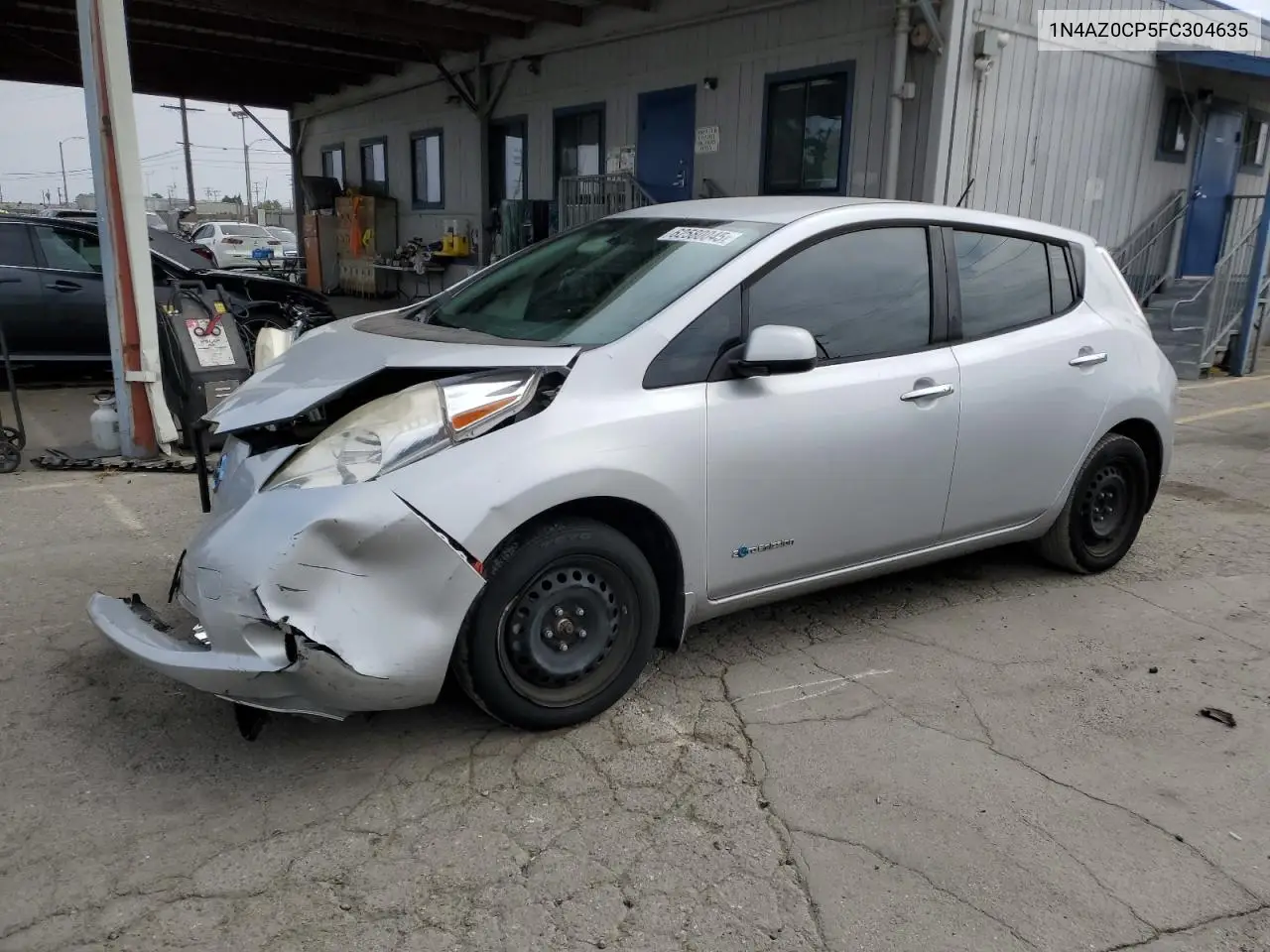 2015 Nissan Leaf S VIN: 1N4AZ0CP5FC304635 Lot: 62580045