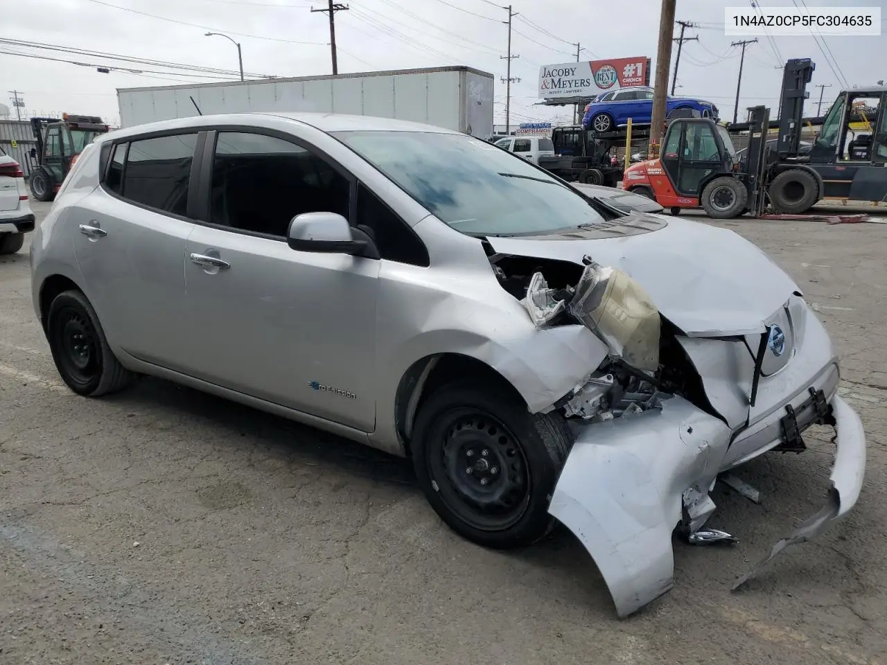 2015 Nissan Leaf S VIN: 1N4AZ0CP5FC304635 Lot: 62580045