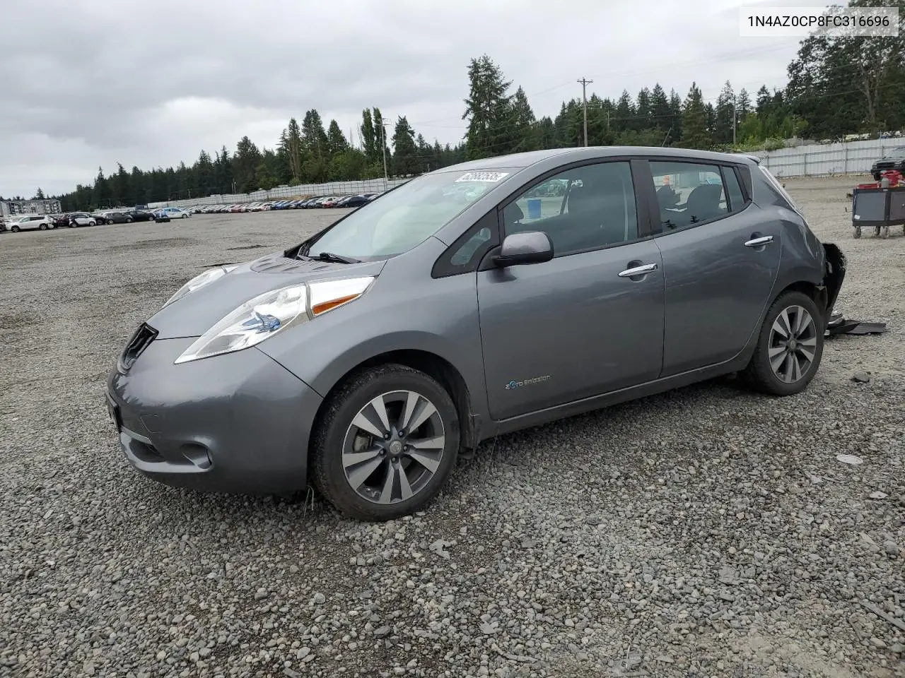 2015 Nissan Leaf S VIN: 1N4AZ0CP8FC316696 Lot: 62882535
