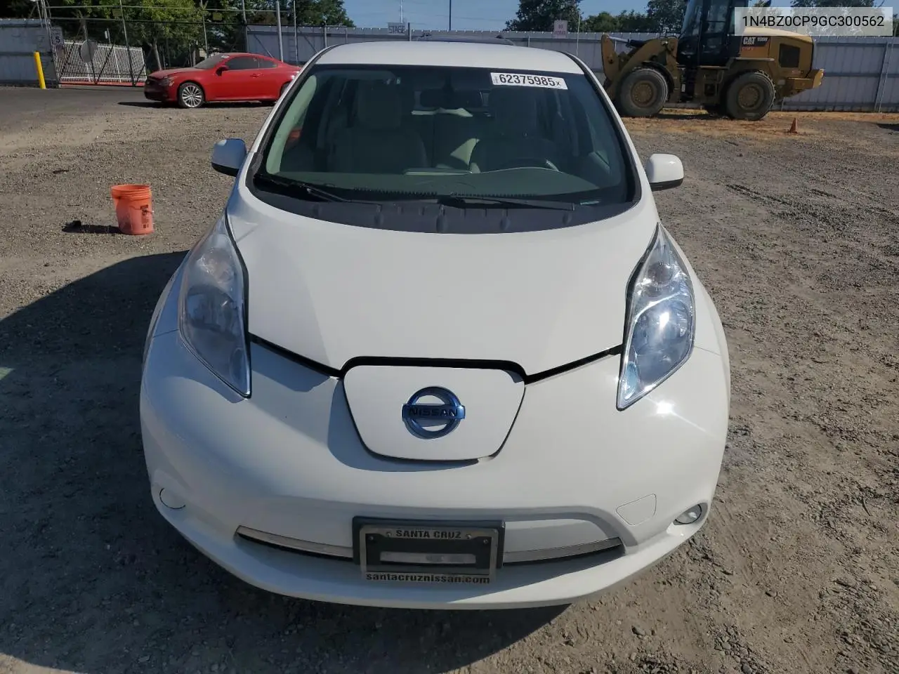 2016 Nissan Leaf Sv VIN: 1N4BZ0CP9GC300562 Lot: 62375985