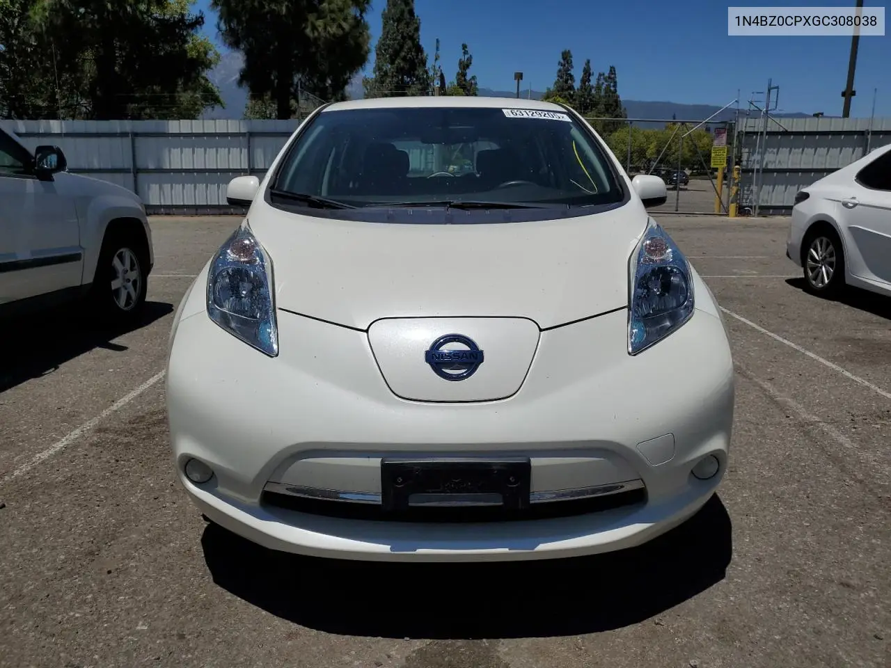 2016 Nissan Leaf Sv VIN: 1N4BZ0CPXGC308038 Lot: 63129205
