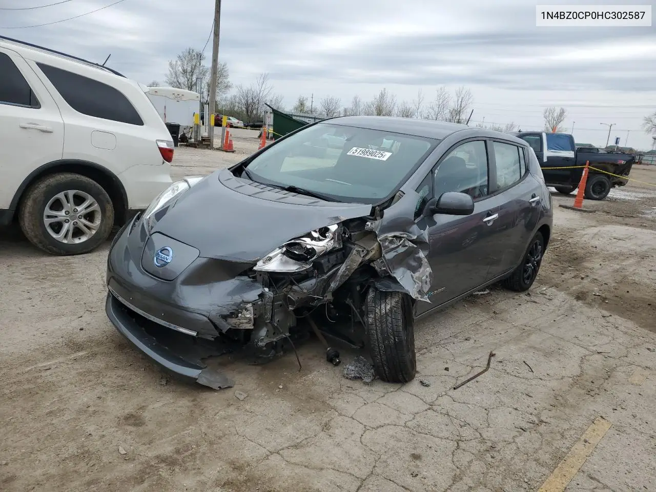 2017 Nissan Leaf S VIN: 1N4BZ0CP0HC302587 Lot: 51989025