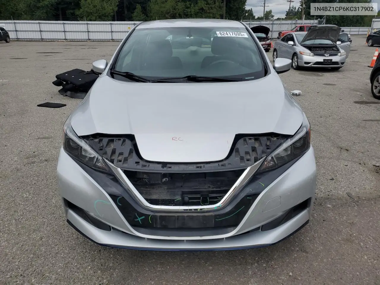 2019 Nissan Leaf S Plus VIN: 1N4BZ1CP6KC317902 Lot: 62417695