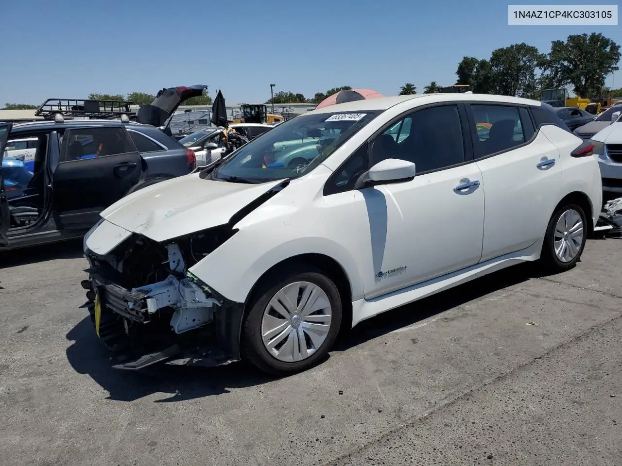 2019 Nissan Leaf S VIN: 1N4AZ1CP4KC303105 Lot: 63367405