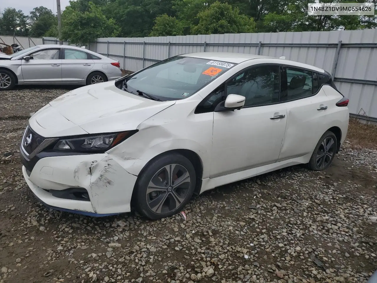 2021 Nissan Leaf Sl Plus VIN: 1N4BZ1DV9MC554626 Lot: 61155875