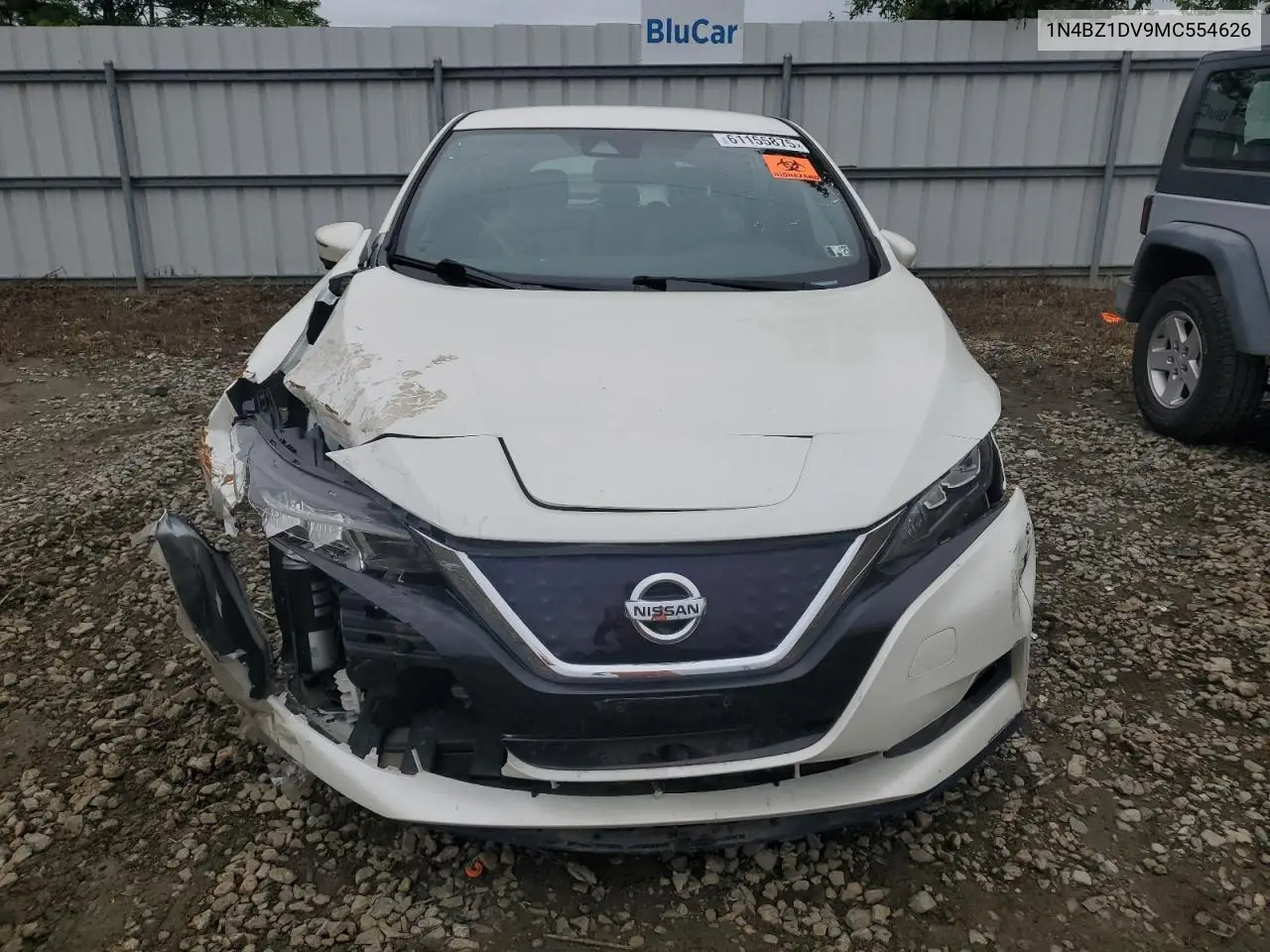 2021 Nissan Leaf Sl Plus VIN: 1N4BZ1DV9MC554626 Lot: 61155875