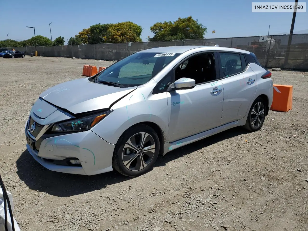 2022 Nissan Leaf Sv VIN: 1N4AZ1CV1NC551590 Lot: 60899735