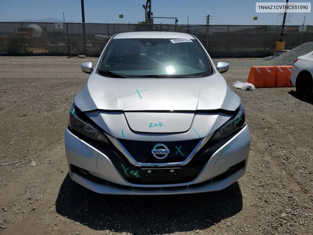 2022 Nissan Leaf Sv VIN: 1N4AZ1CV1NC551590 Lot: 60899735