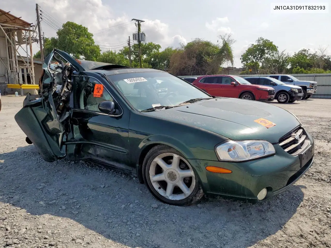 2001 Nissan Maxima Gxe VIN: JN1CA31D91T832193 Lot: 58904935