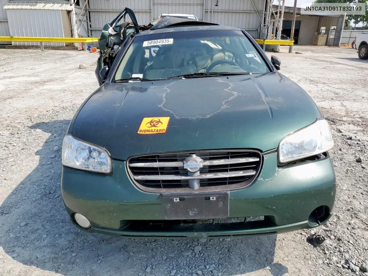 2001 Nissan Maxima Gxe VIN: JN1CA31D91T832193 Lot: 58904935