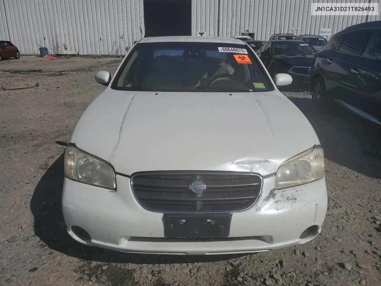 2001 Nissan Maxima Gxe VIN: JN1CA31D21T826493 Lot: 60648075