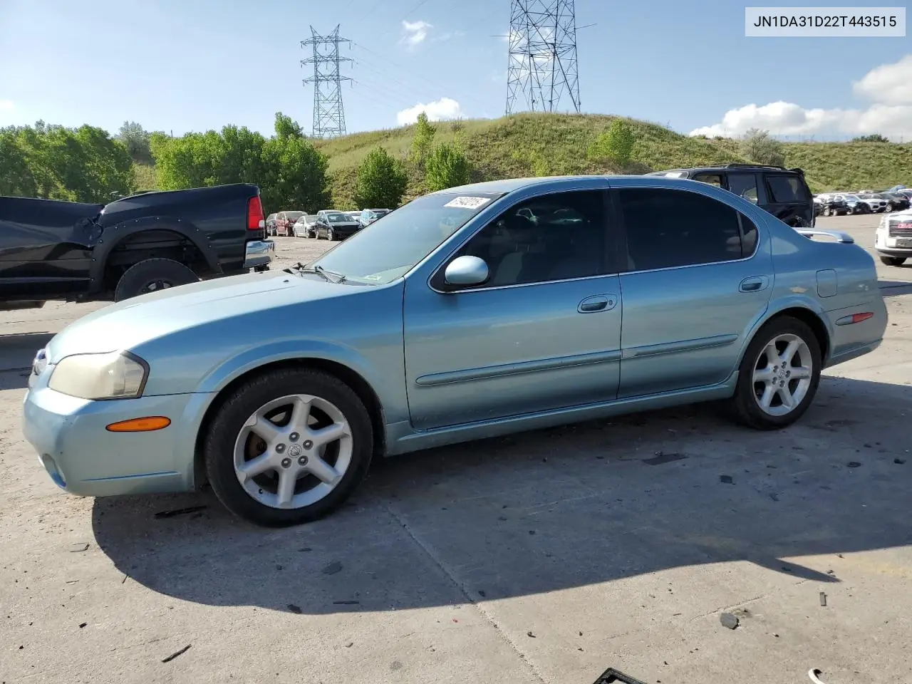 2002 Nissan Maxima Gle VIN: JN1DA31D22T443515 Lot: 61943215