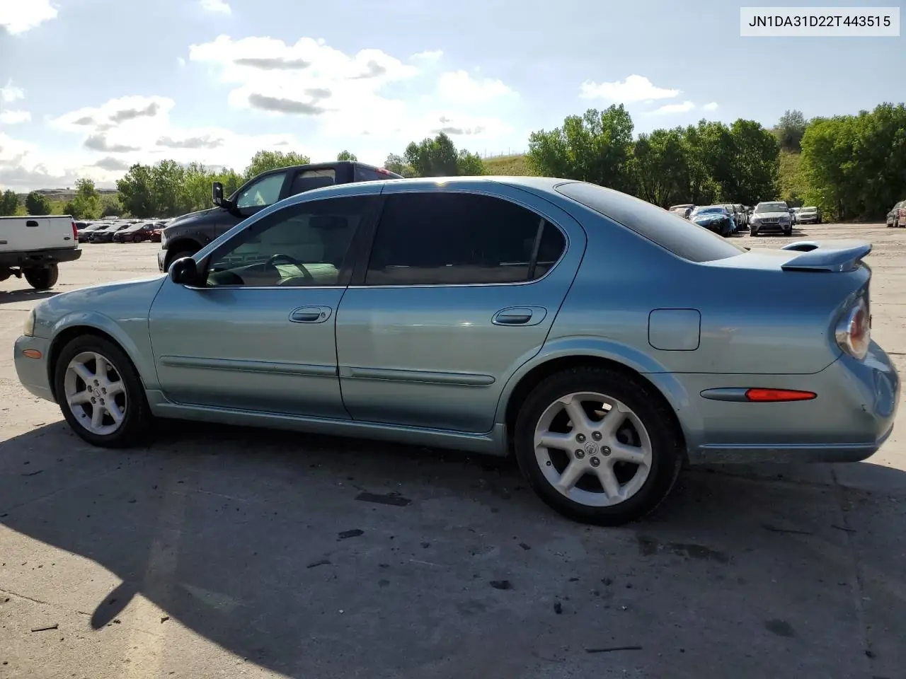 2002 Nissan Maxima Gle VIN: JN1DA31D22T443515 Lot: 61943215