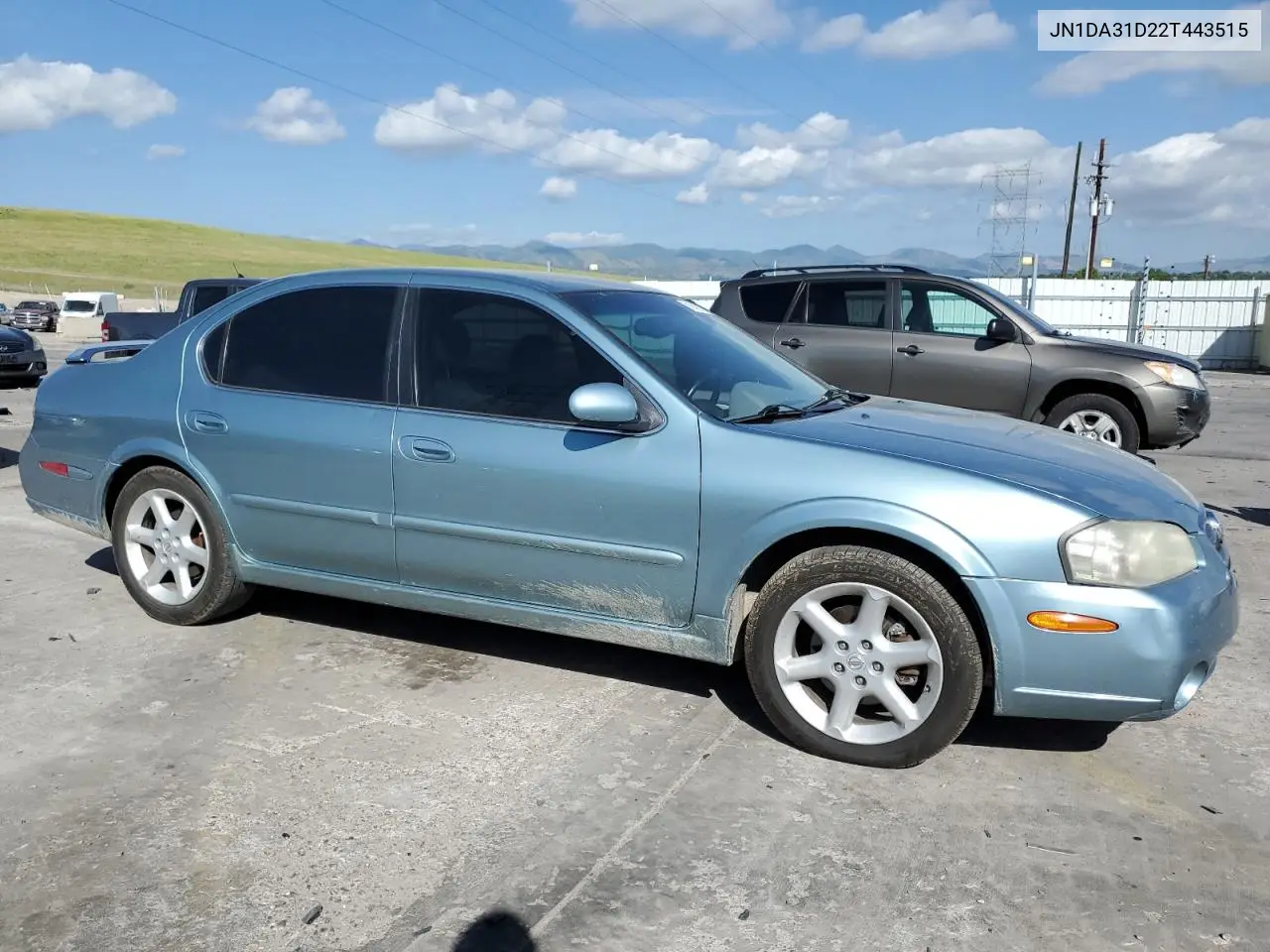 2002 Nissan Maxima Gle VIN: JN1DA31D22T443515 Lot: 61943215