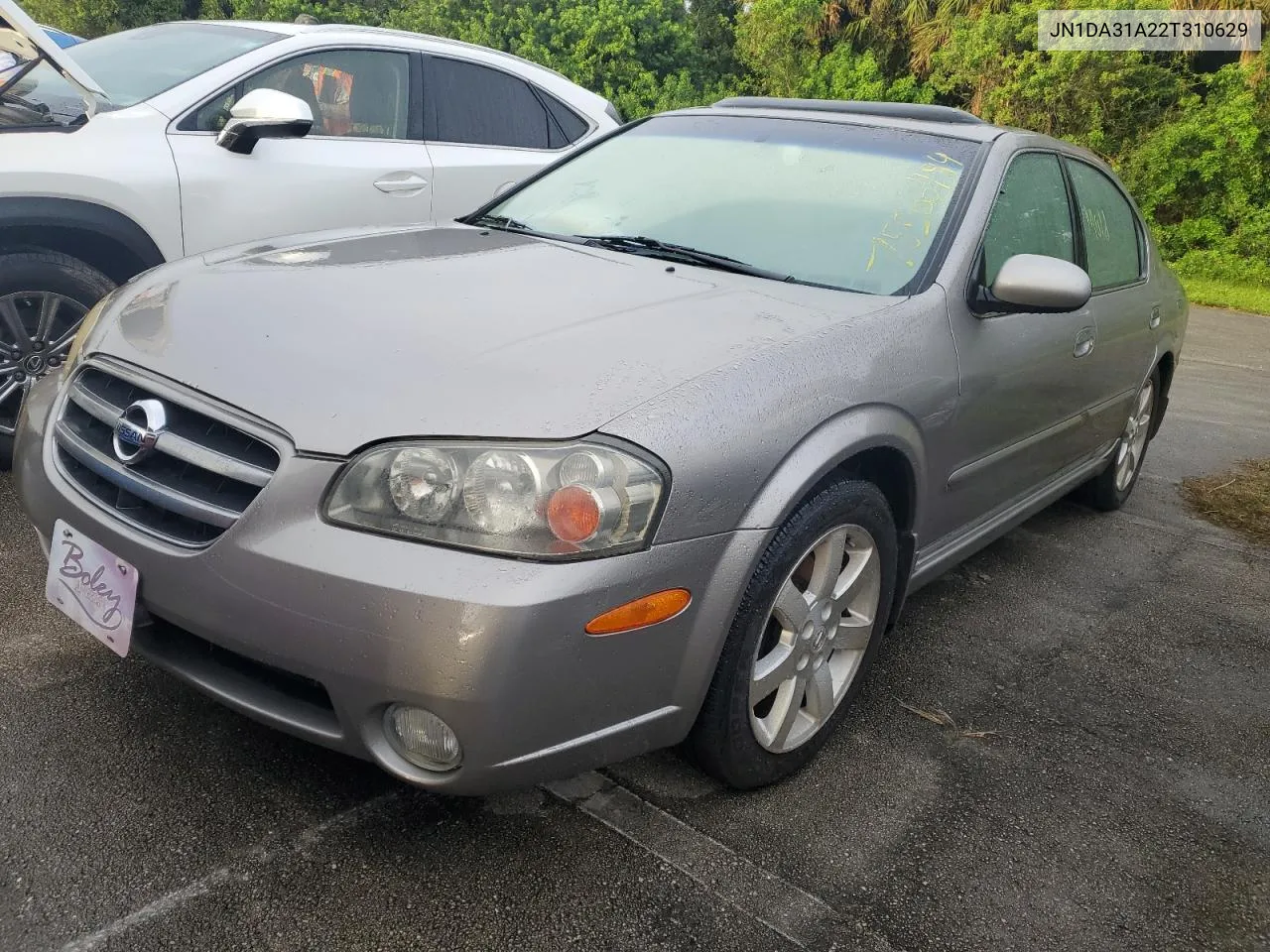 2002 Nissan Maxima Gle VIN: JN1DA31A22T310629 Lot: 75500494