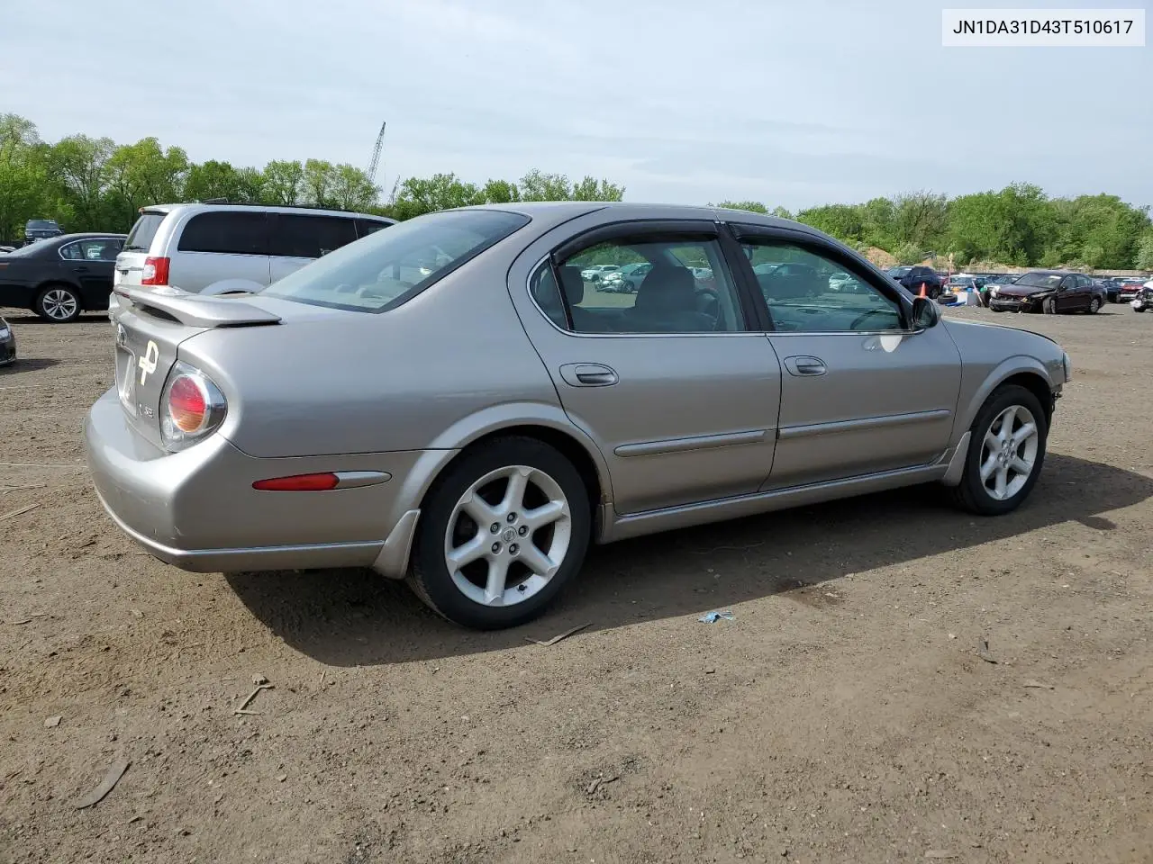 2003 Nissan Maxima Gle VIN: JN1DA31D43T510617 Lot: 56357185