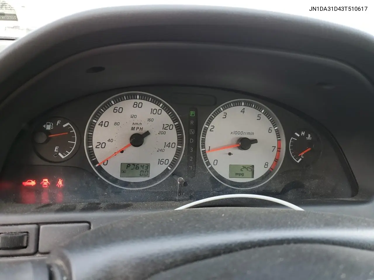 2003 Nissan Maxima Gle VIN: JN1DA31D43T510617 Lot: 56357185