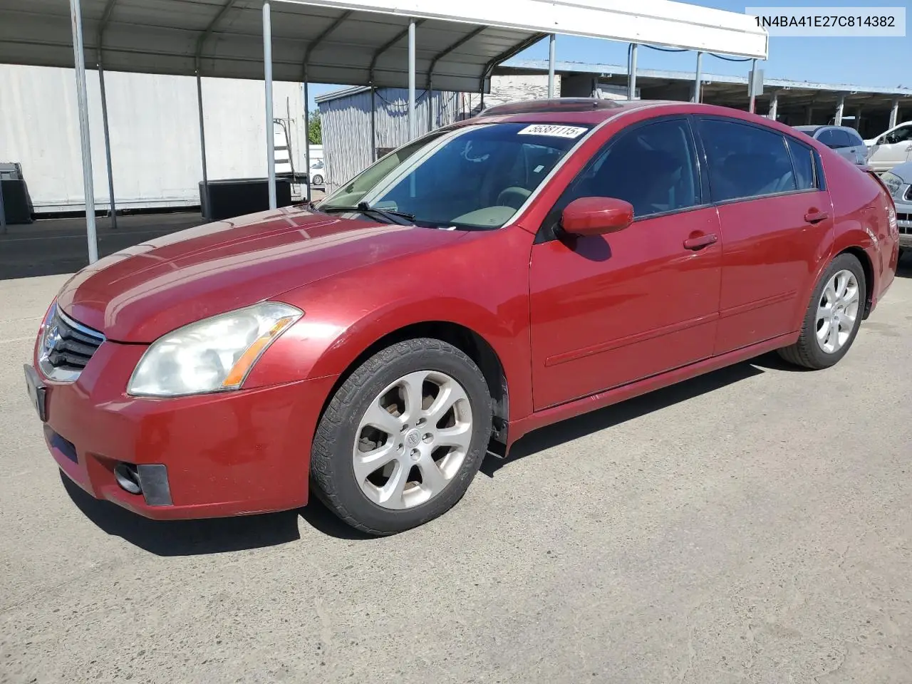 2007 Nissan Maxima Se VIN: 1N4BA41E27C814382 Lot: 56381115