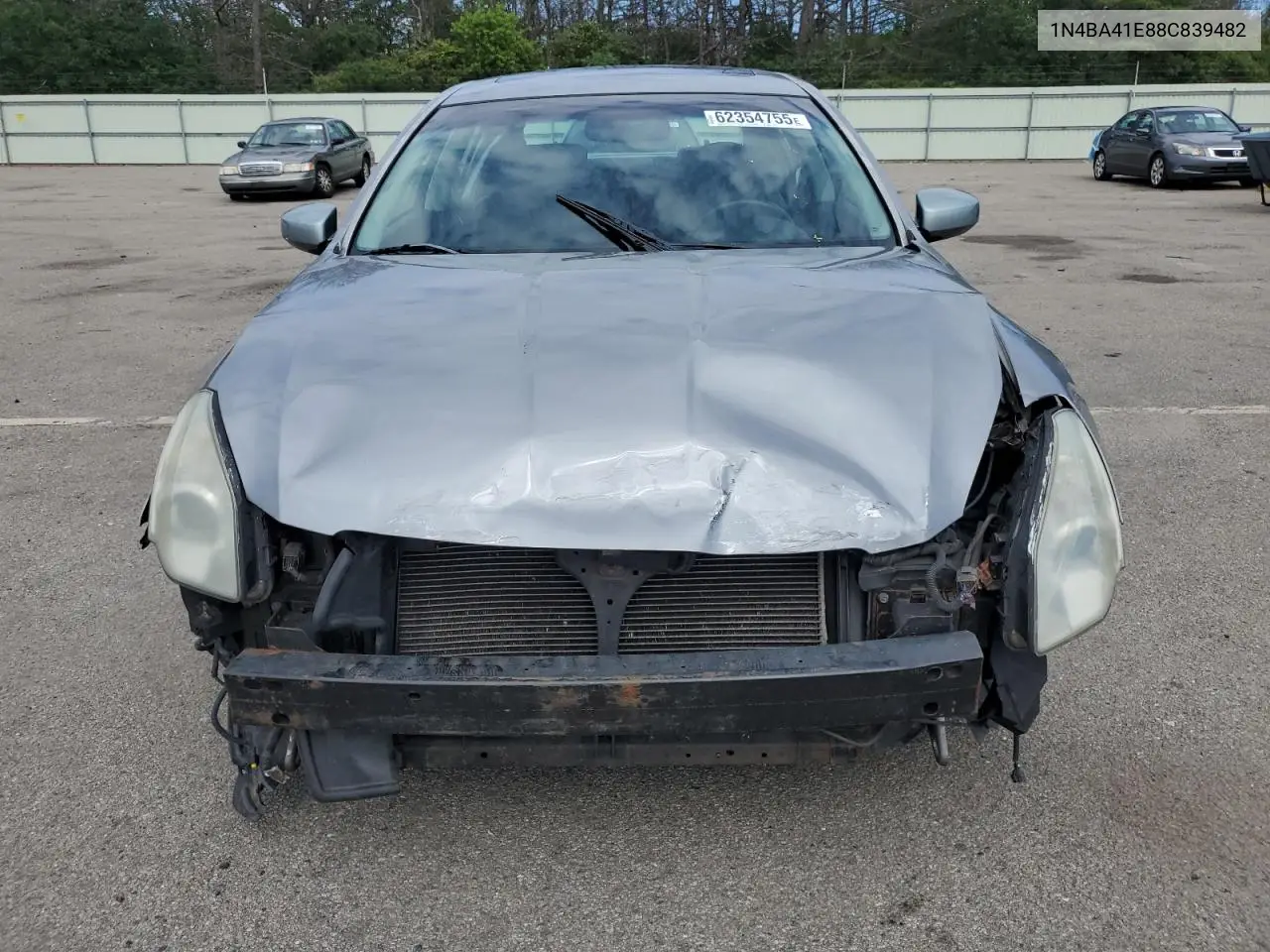 2008 Nissan Maxima Se VIN: 1N4BA41E88C839482 Lot: 62354755