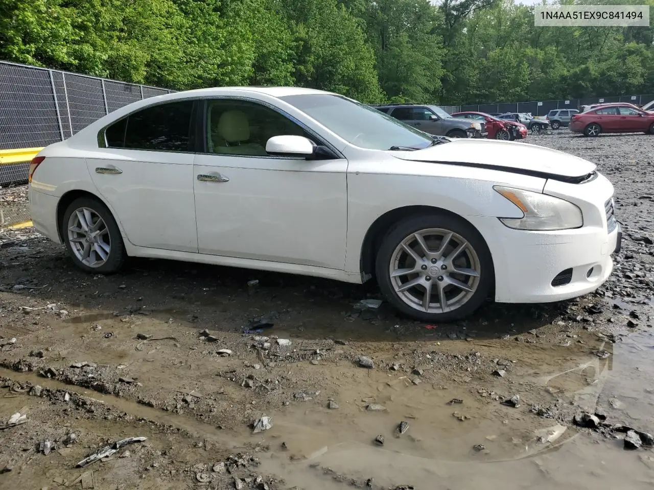 2009 Nissan Maxima S VIN: 1N4AA51EX9C841494 Lot: 56754145