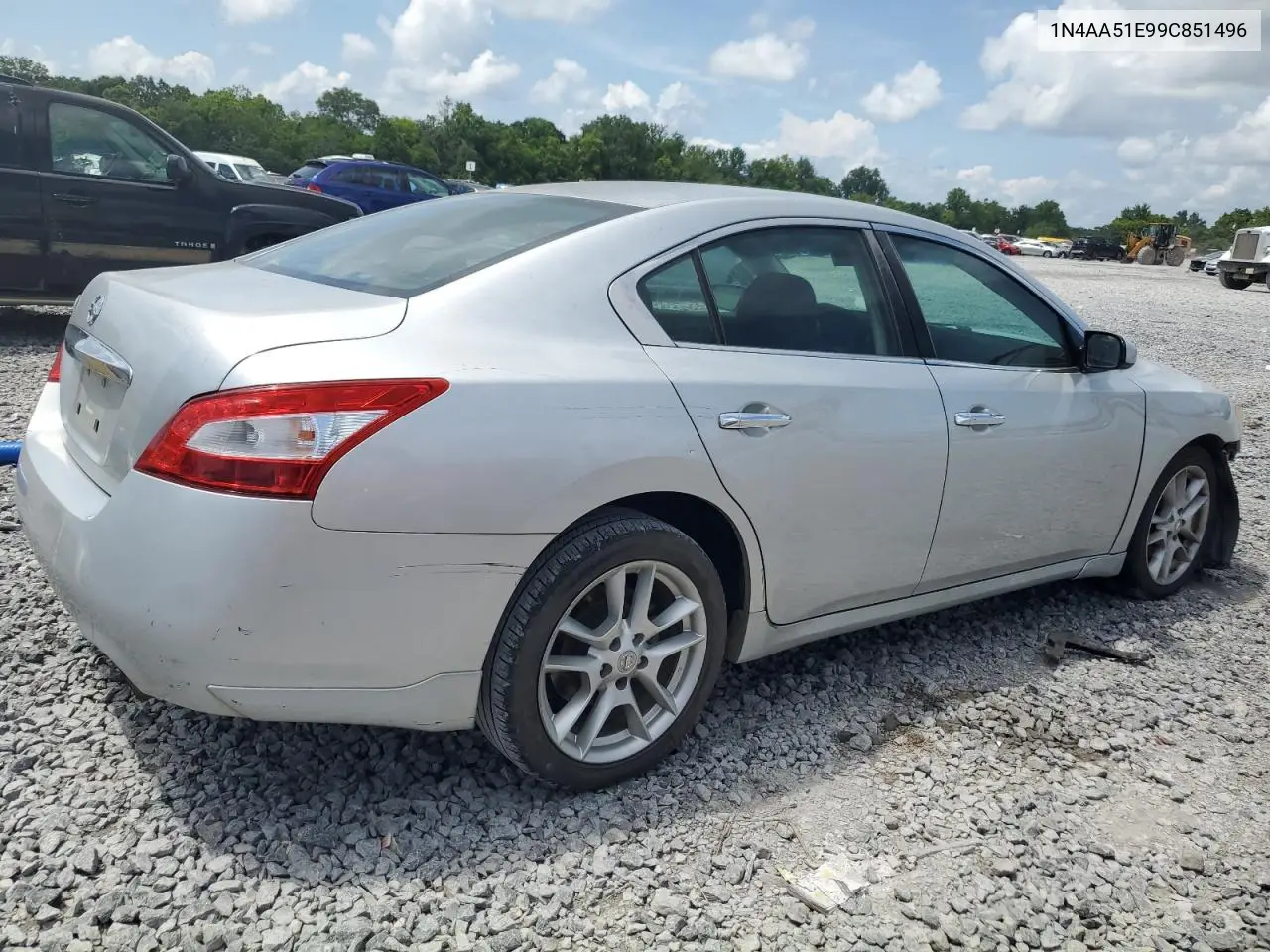 2009 Nissan Maxima S VIN: 1N4AA51E99C851496 Lot: 63011755