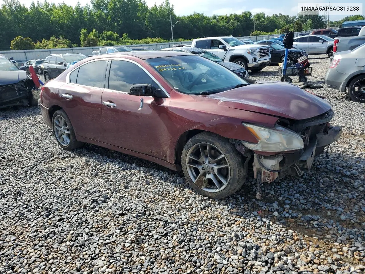 2010 Nissan Maxima S VIN: 1N4AA5AP6AC819238 Lot: 63213285