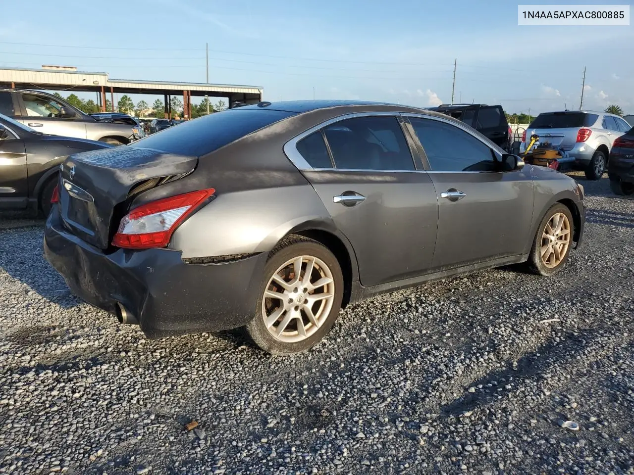 2010 Nissan Maxima S VIN: 1N4AA5APXAC800885 Lot: 65855215