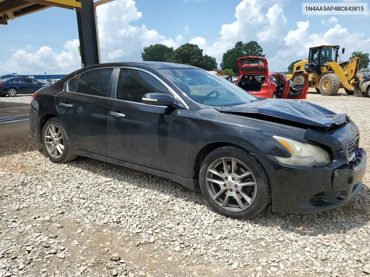 2011 Nissan Maxima S VIN: 1N4AA5AP4BC843815 Lot: 62936205