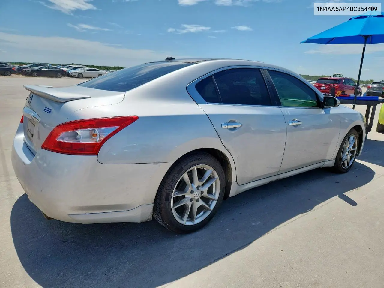 2011 Nissan Maxima S VIN: 1N4AA5AP4BC854409 Lot: 63110005