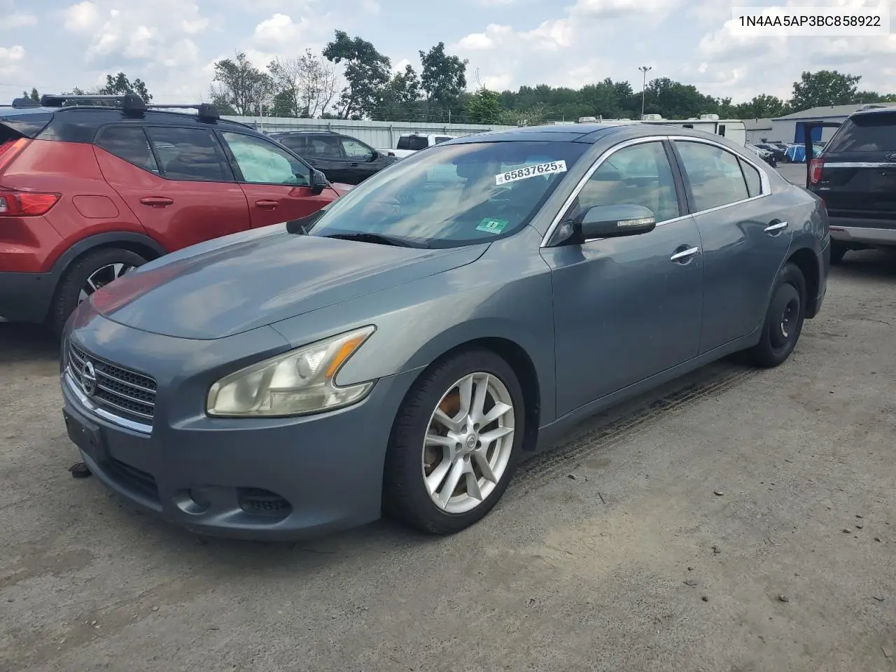 2011 Nissan Maxima S VIN: 1N4AA5AP3BC858922 Lot: 65837625