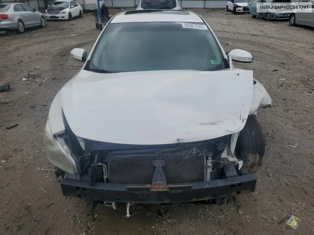 2012 Nissan Maxima S VIN: 1N4AA5AP1CC847791 Lot: 56581545